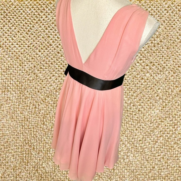 RARE NWT Michael Kors Spring 2007 RTW Silk Ballerina Pink / Black A-Line Dress - Picture 12 of 16